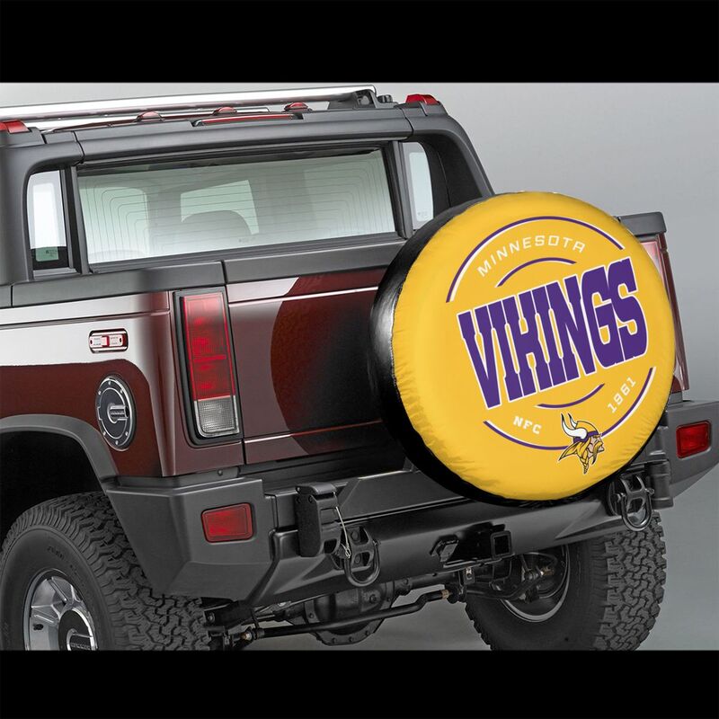 Minnesota Vikings Printed tire protection cover car spare tire dust protection cover