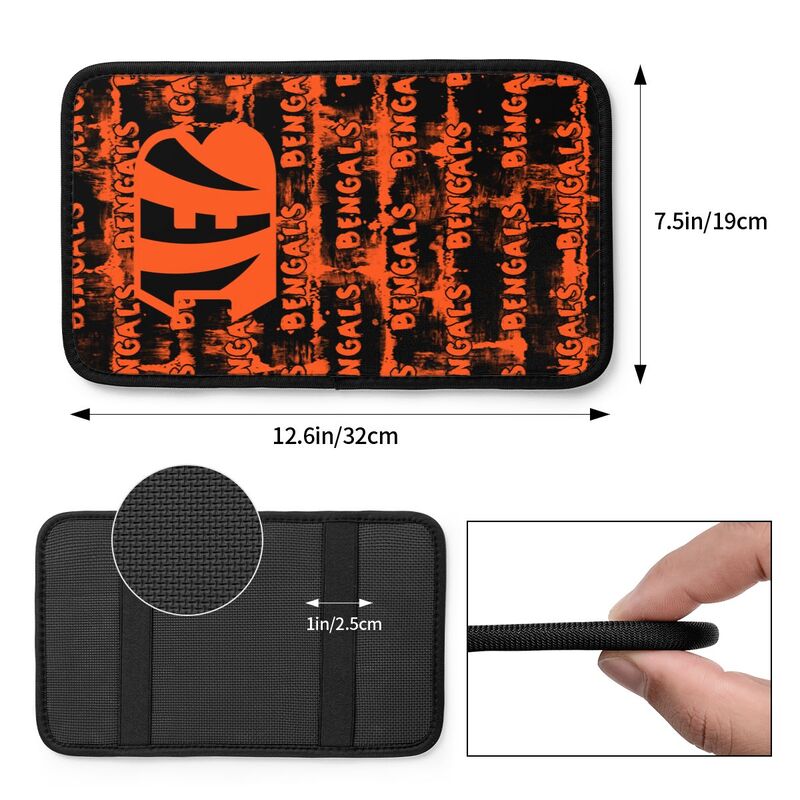 Cincinnati Bengals print Car armrest box protective cover car center console armrest pad