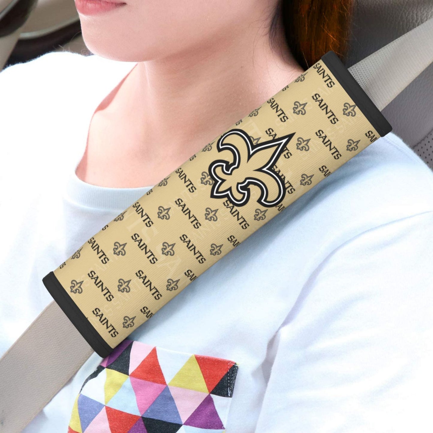 New Orleans Saints personalized seat belt protective cover Car seat belt protective cover