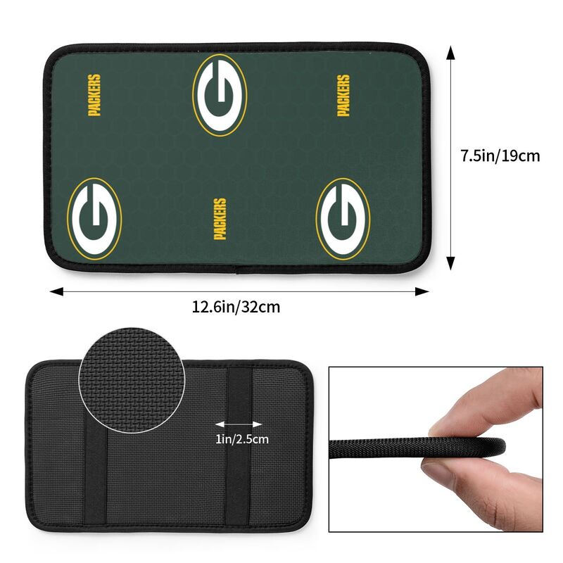 Car armrest box pad Green Bay Packers Printed center armrest box pad protective pad