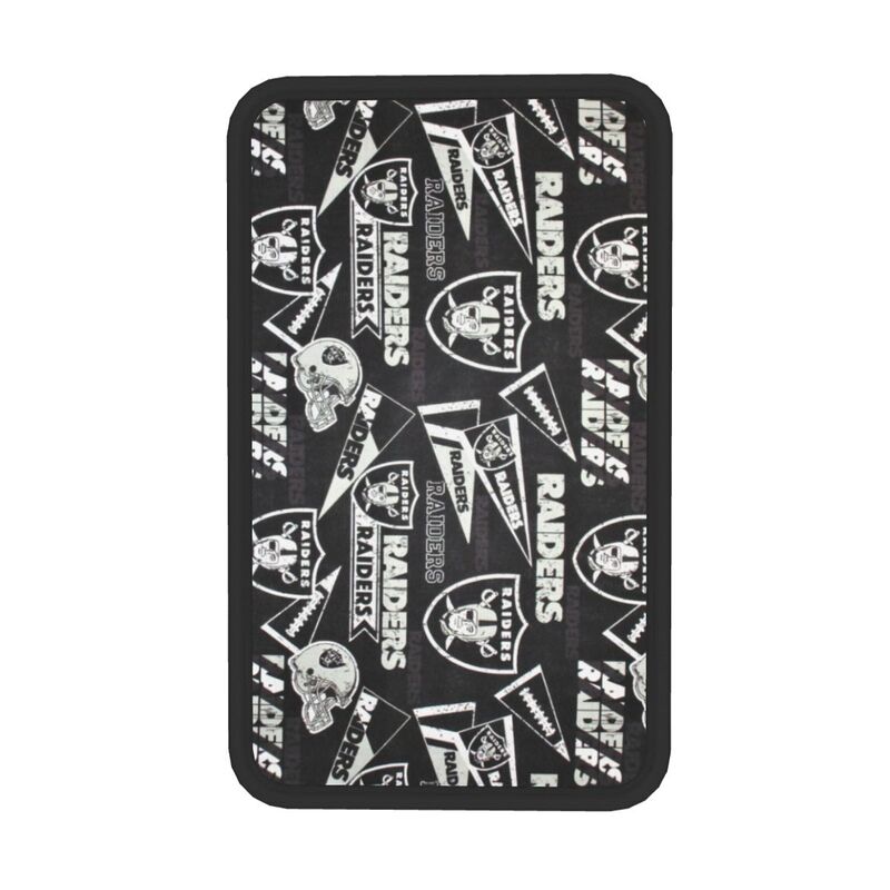 Car armrest box pad Las Vegas Raiders1 Printed central armrest box pad anti slip pad