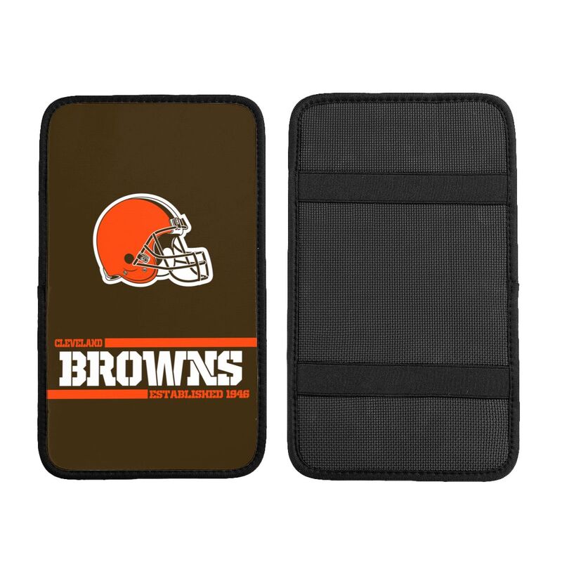Cleveland Browns Printed car armrest box pad Protective pad