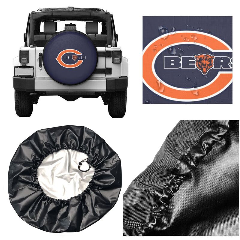 Chicago Bears 3 Print tire protection covers car sunscreen tire protection covers