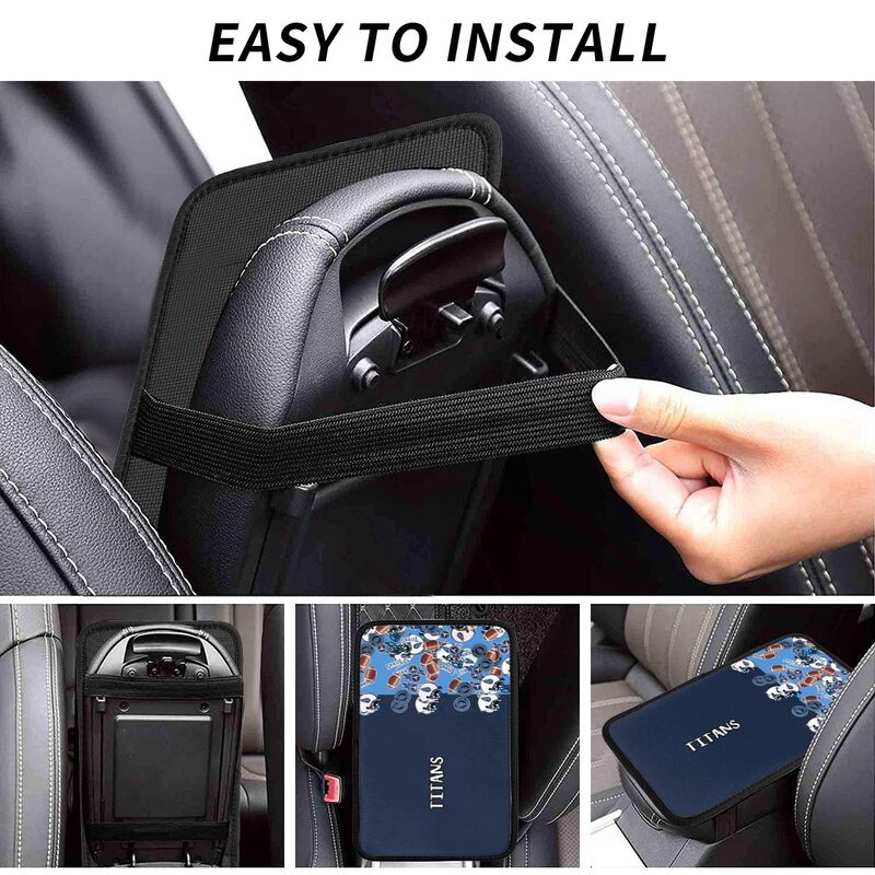Tennessee Titans print Car center console armrest pad car armrest protective cover