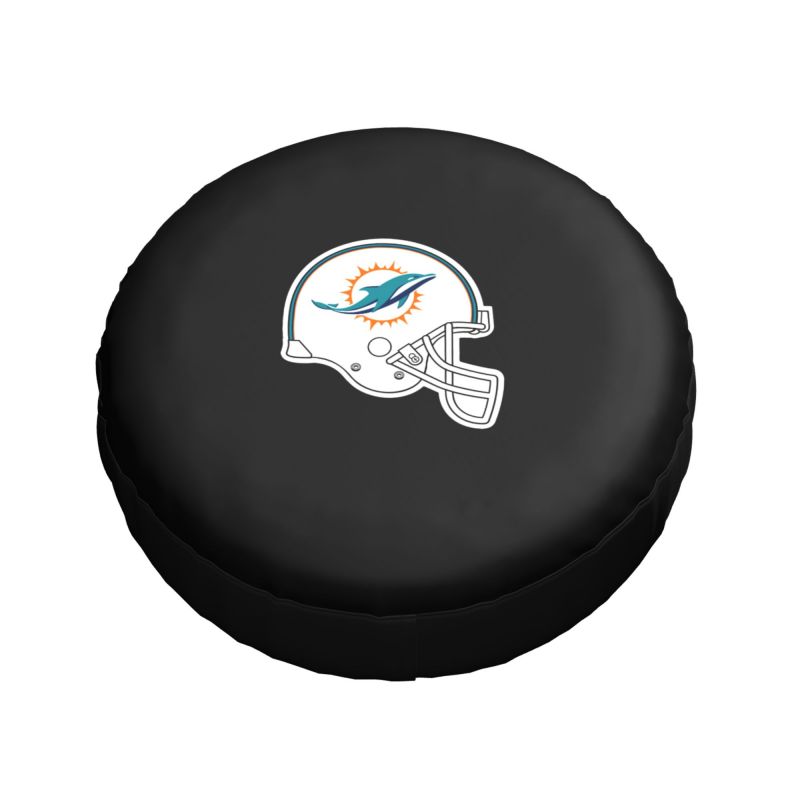 Miami Dolphins 3 Car tire protective cover waterproof and dustproof tire cover