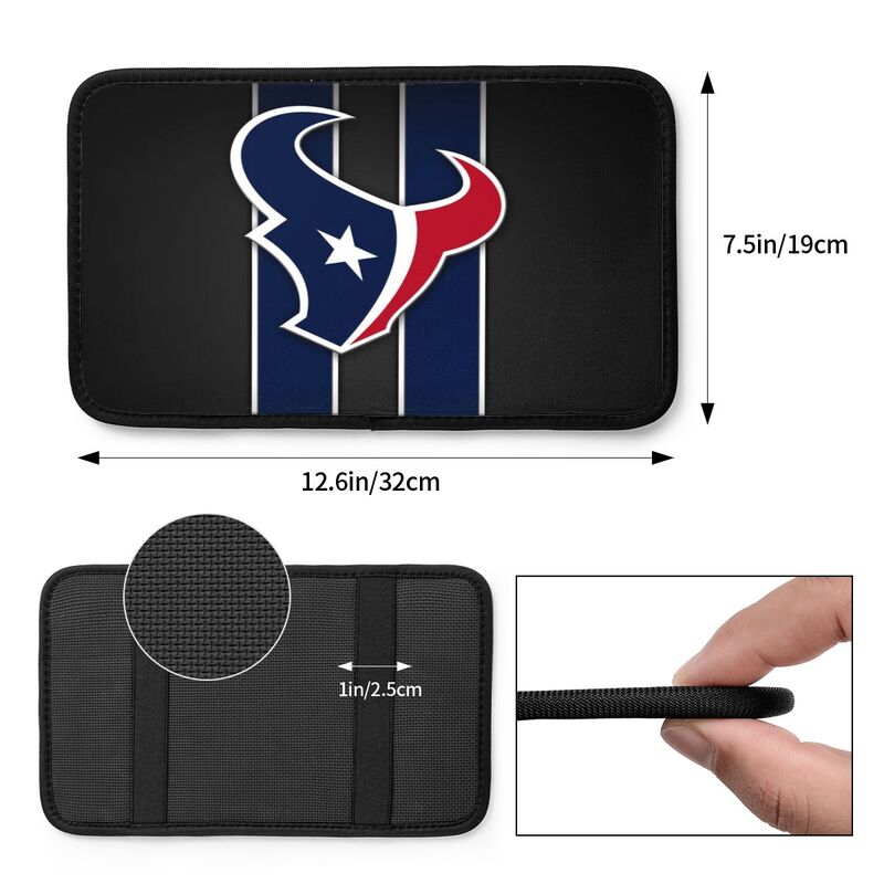 Car armrest box pad Houston Texans1 Printed central armrest box pad anti slip pad