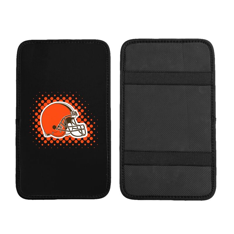 Cleveland Browns Printed car armrest box cushion armrest protective cover