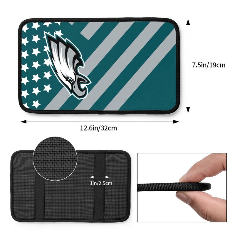 Car armrest box pad Philadelphia Eagles Printed central armrest box elbow pad