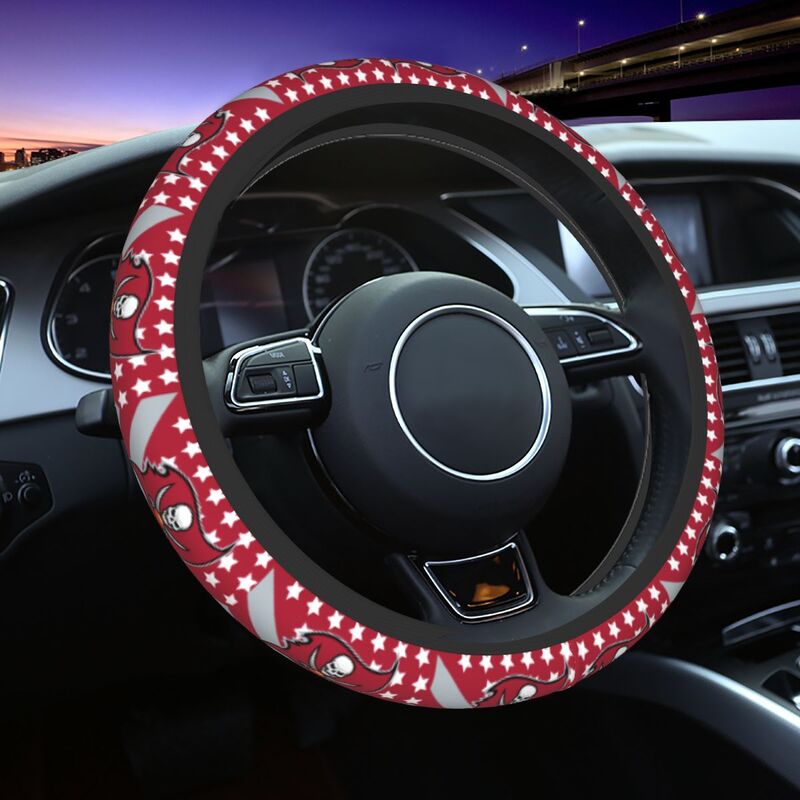 Tampa Bay Buccaneers 2 Printed breathable elastic steering wheel protective cover