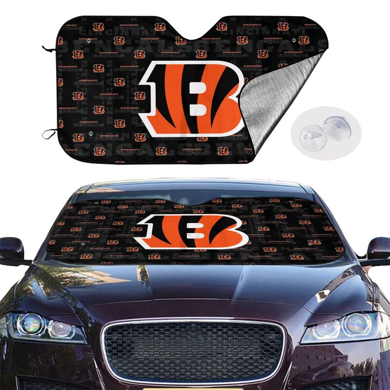 Cincinnati Bengals Printed is suitable for front Car windshield sunshades Car windshield sunshades