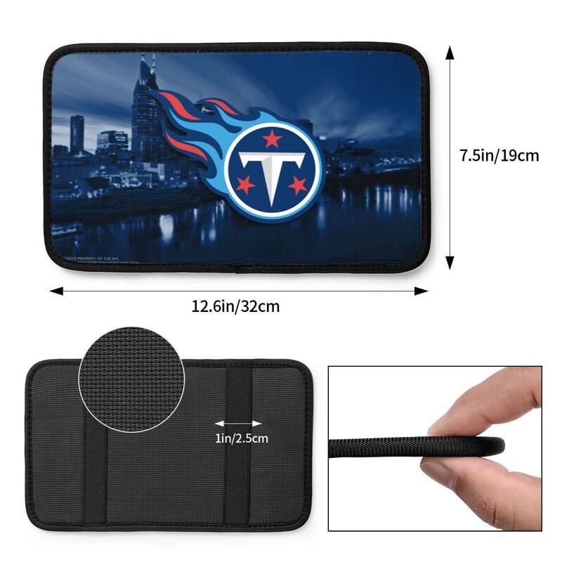 Car armrest box pad Tennessee Titans1 Printed central armrest box pad anti slip pad