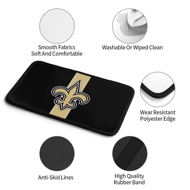 New Orleans Saints2 Printed car center armrest box pad anti slip pad