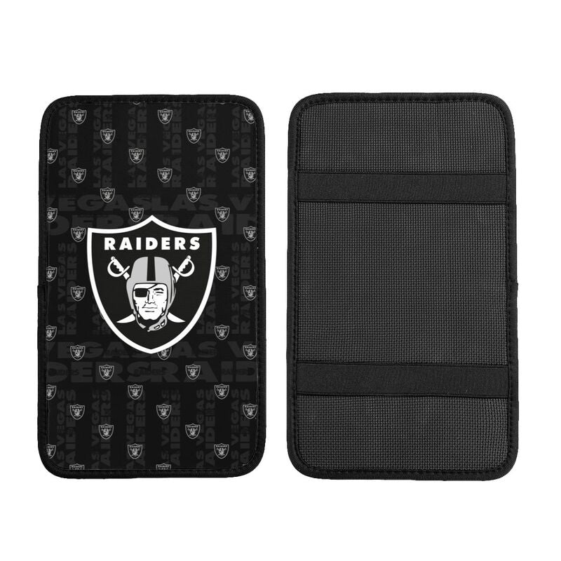 Las Vegas Raiders printed Car handrail cushion Personalized car armrest cover