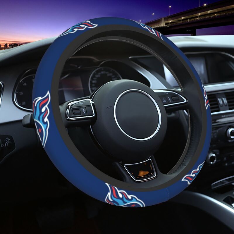 Tennessee Titans Printed breathable elastic steering wheel protective cover