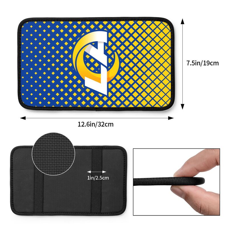 Los Angeles Rams Car handrail box cushion Personalized printed car armrest cover