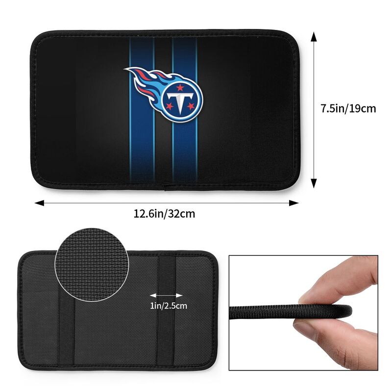 Car armrest box pad Tennessee Titans 4 Printed central armrest box pad protective pad