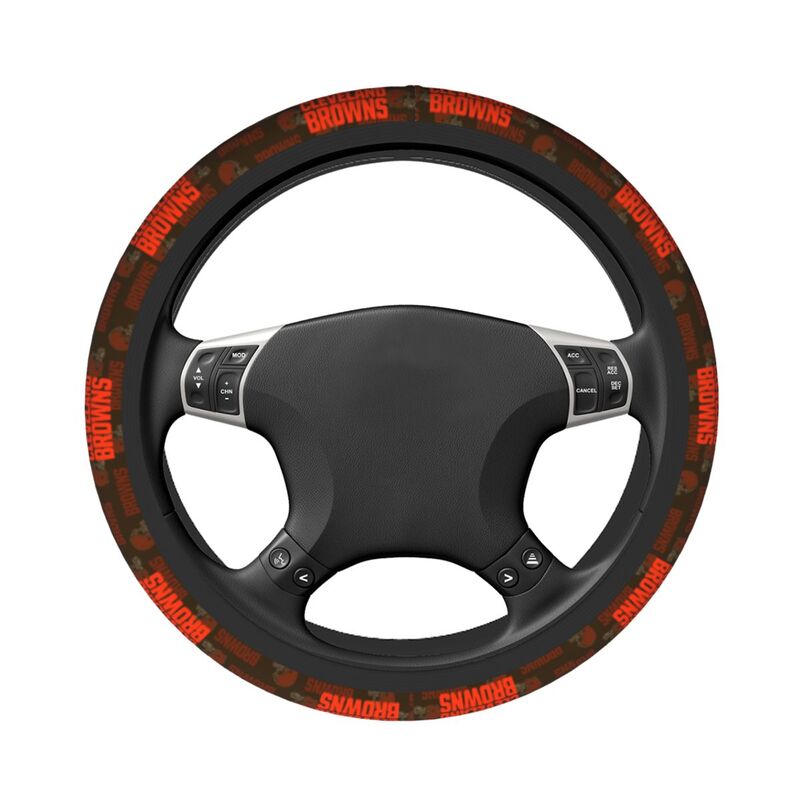 Cleveland Browns Printed elastic steering wheel cover breathable protective cover