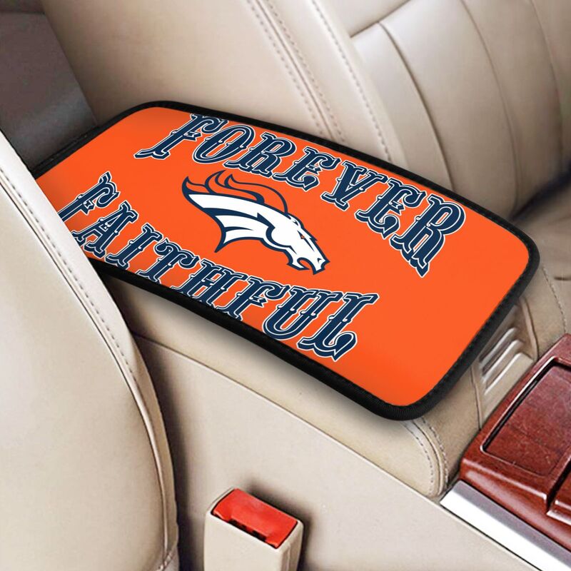 Denver Broncos Print car armrest box cover armrest protective cover