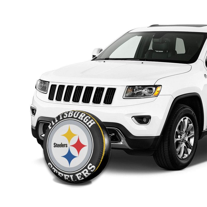 Pittsburgh Steelers 2 Printing car tire covers waterproof and dustproof protective covers