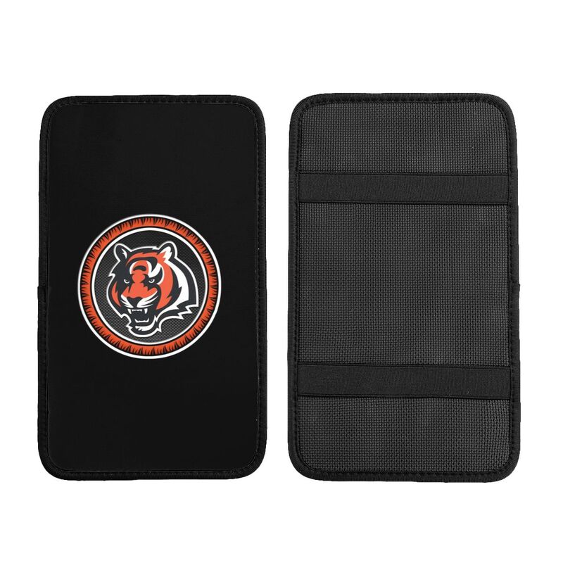 Car armrest box pad Cincinnati Bengals 2 Printed central armrest box pad protective pad