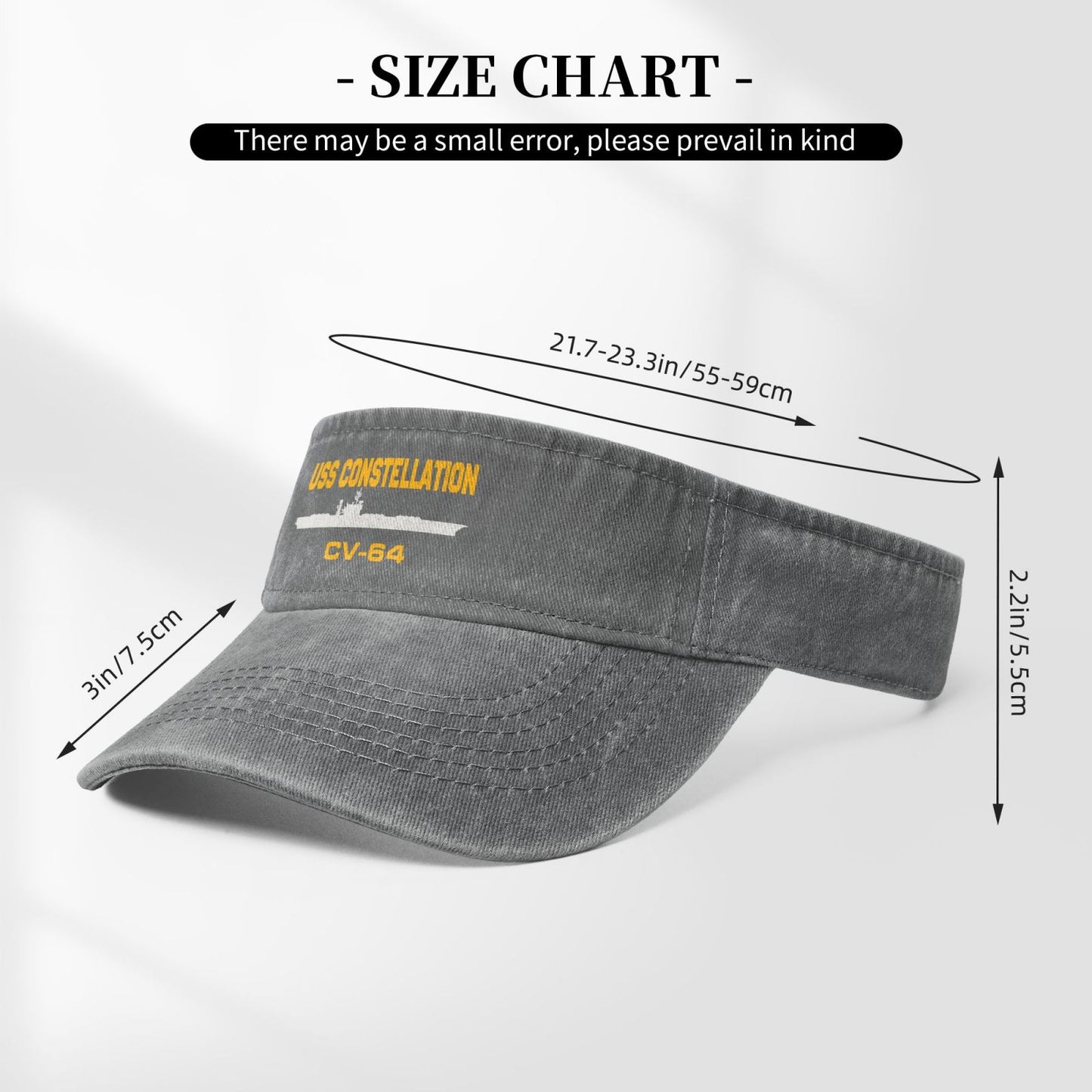 USS Constellation (CV-64) Printed adjustable Empty Top Baseball Sun Cap unisex outdoor sports hat veterans gift