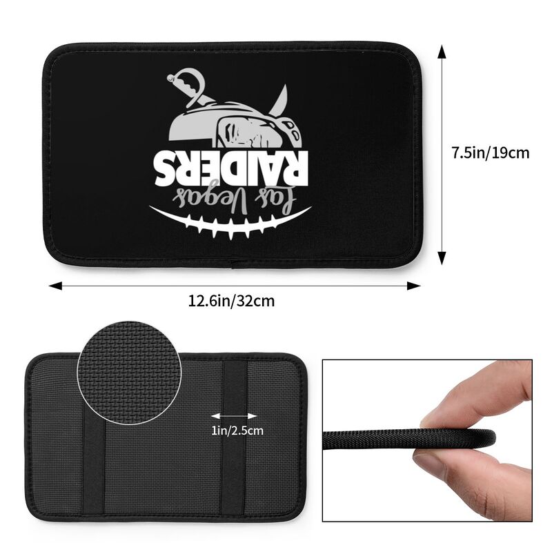 Car armrest box pad Las Vegas Raiders5 Printed central armrest box pad anti slip pad