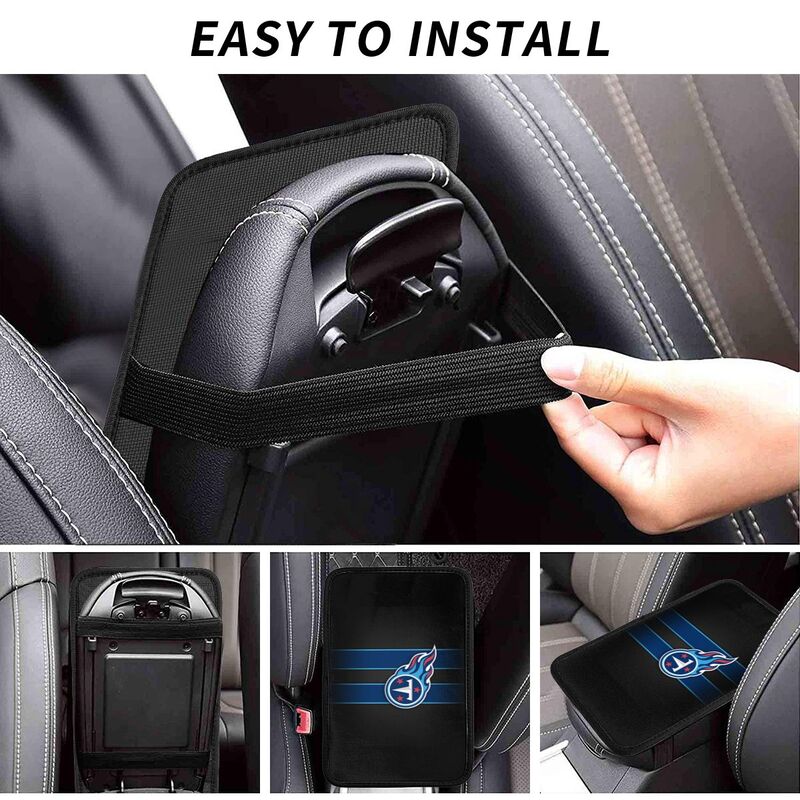 Car armrest box pad Tennessee Titans 4 Printed central armrest box pad protective pad