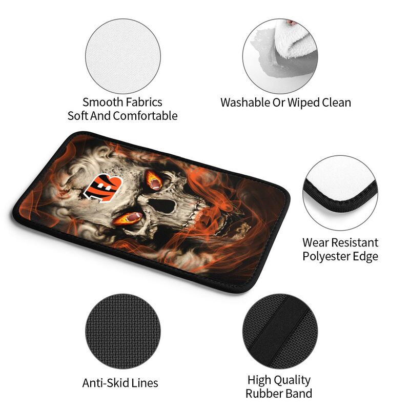 Cincinnati Bengals Printed car armrest box pad elbow support anti slip pad