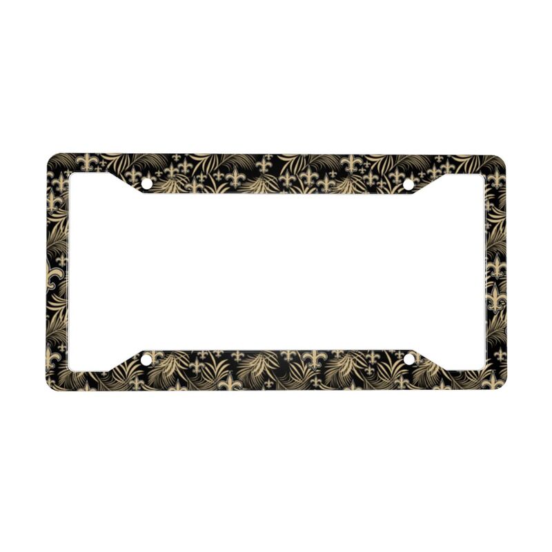 New Orleans Saints Print Car license plate frame four hole license plate holder (one pair)