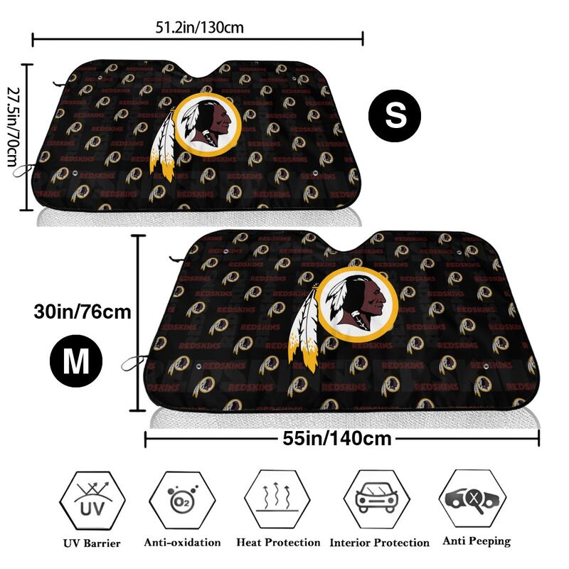 Washington Redskins Printed is suitable for front Car windshield sunshades Car windshield sunshades