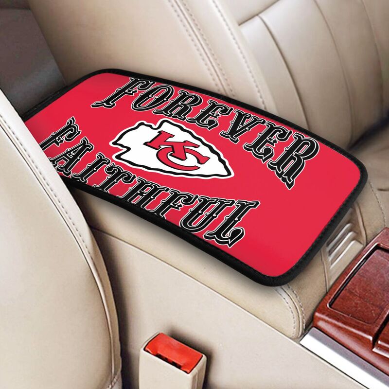 Kansas City Chiefs Print car armrest box cover armrest protective cover