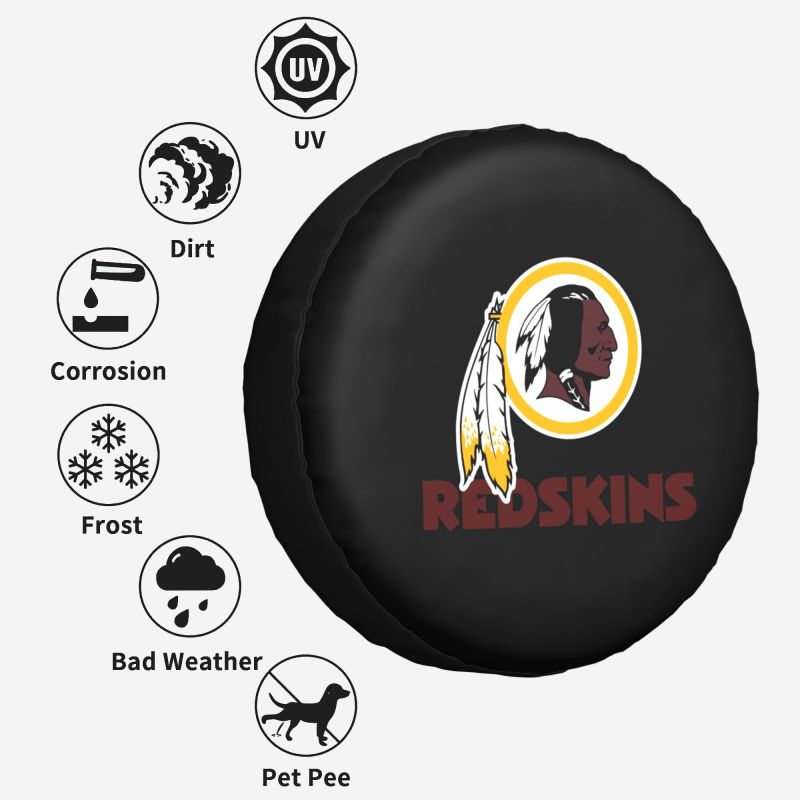 Washington Redskins Car tire protection cover spare tire waterproof and dustproof cover