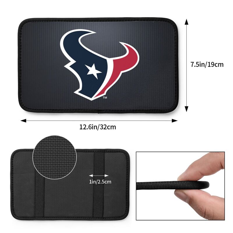 Car armrest box pad Houston Texans4 Printed central armrest box pad anti slip pad
