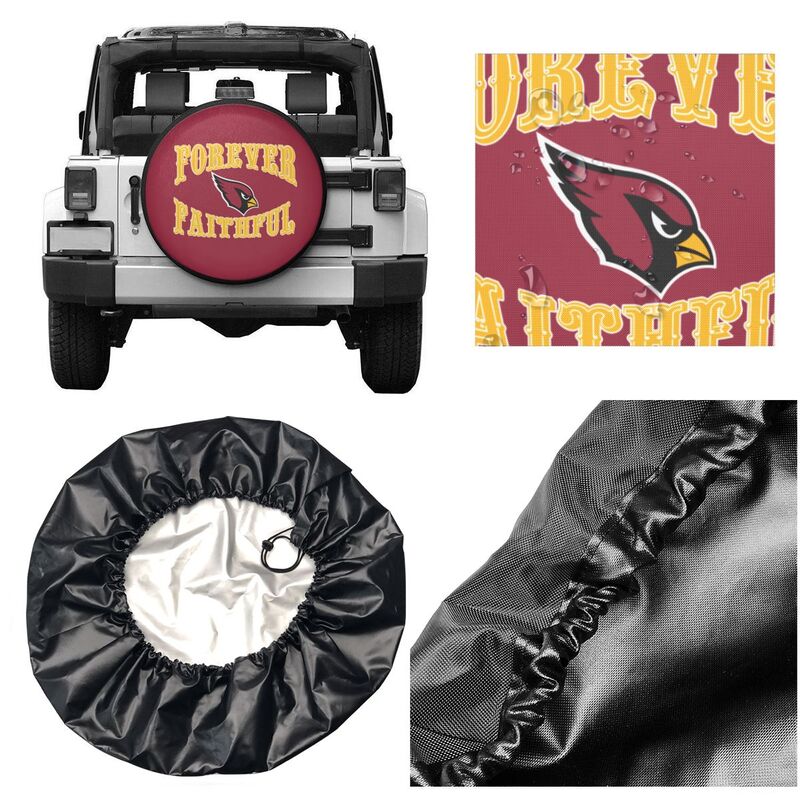 Arizona Cardinals Printing car spare tire dust protection cover tire protection cover