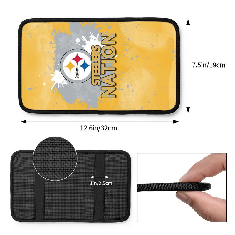 Pittsburgh Steelers print car center console armrest pad Car armrest box protective cover