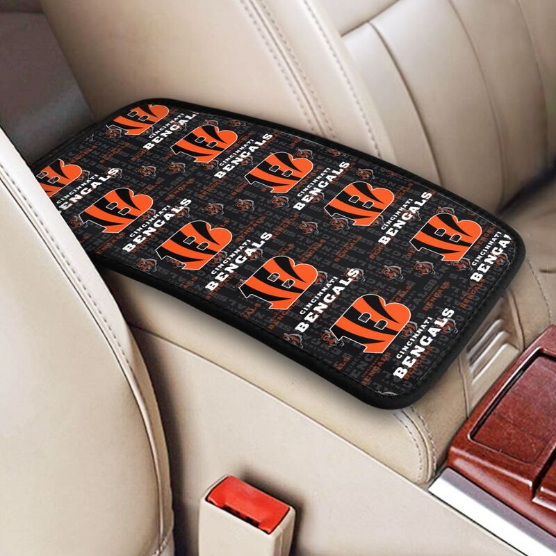 Cincinnati Bengals2 Printed car armrest box pad elbow protection pad