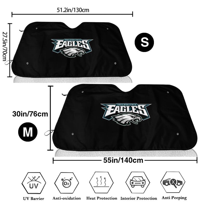 Philadelphia Eagles 3 Print is suitable for front Car windshield sunshades Car windshield sunshades
