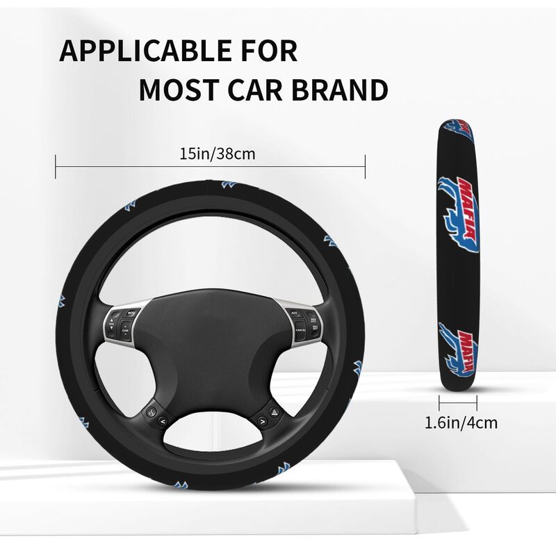 Buffalo Bills 2 Printed elastic steering wheel cover car steering wheel protective cover