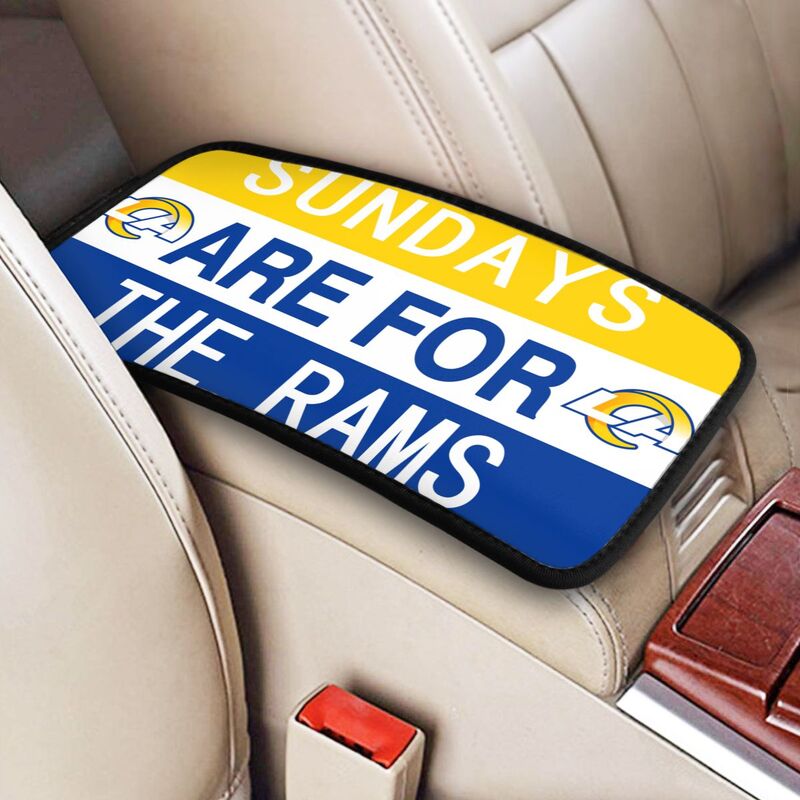 Los Angeles Rams Personalized printed car armrest cover Car handrail box cushion
