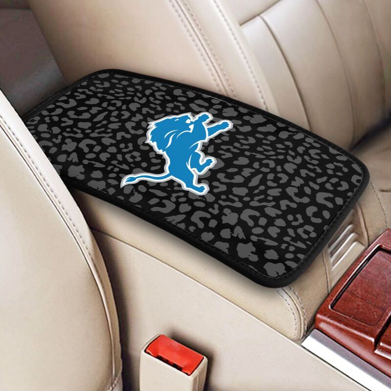 Detroit Lions print Car handrail box cushion Personalized car armrest cover
