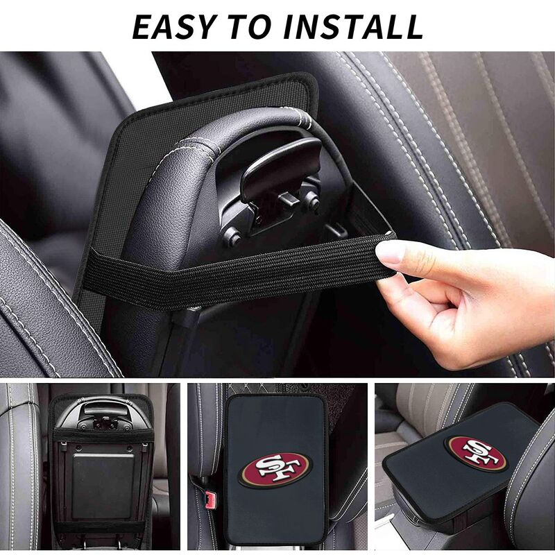Car armrest box pad San Francisco 49ers 2 Printed central armrest box pad protective pad