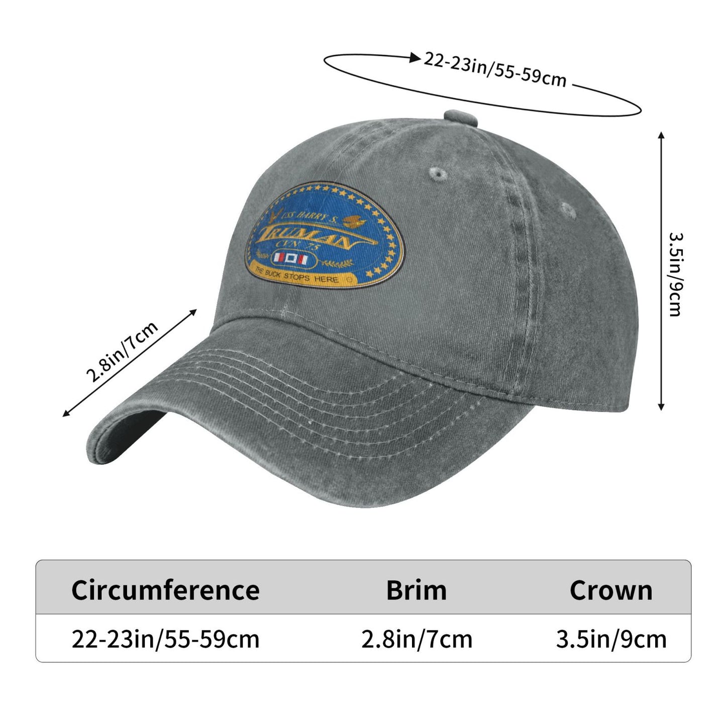 USS Harry S. Truman (CVN-75) Printed unisex baseball cap adjustable cap veteran gift