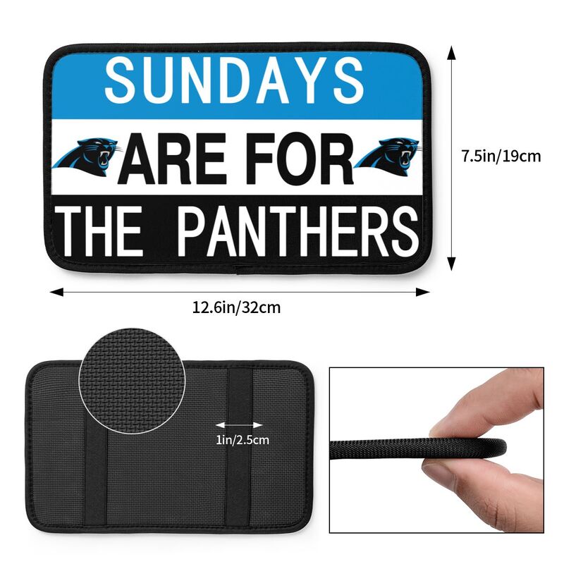 Carolina Panthers Personalized printed car armrest cover Car handrail box cushion