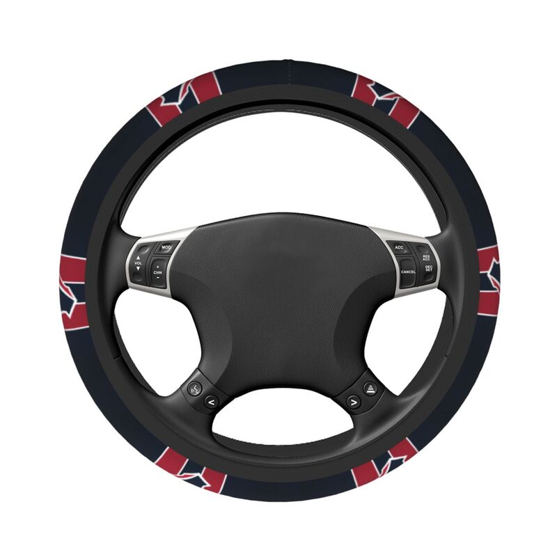 Houston Texans 2 Printed breathable elastic steering wheel cover anti slip cover