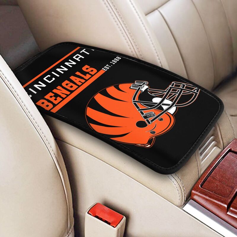 Cincinnati Bengals Print car armrest box cushion armrest protective cover