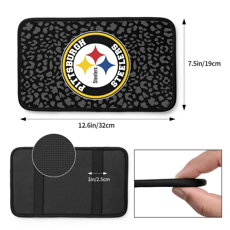 Pittsburgh Steelers 2 print Car handrail box cushion Personalized car armrest cover