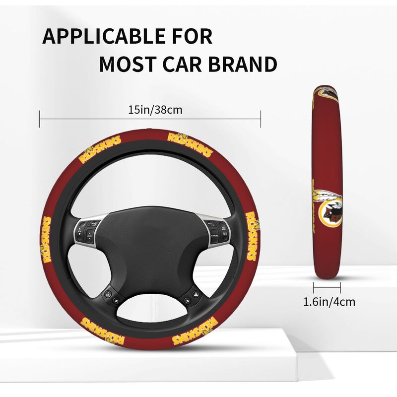 Washington Commanders Printed breathable elastic steering wheel cover