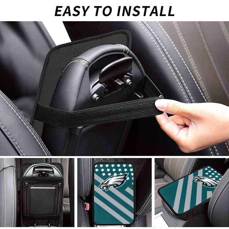 Car armrest box pad Philadelphia Eagles Printed central armrest box elbow pad