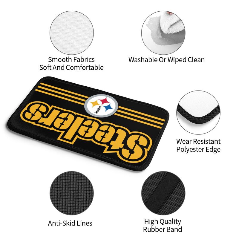 Car armrest box pad Pittsburgh Steelers 1 Printed central armrest box cushion protective pad