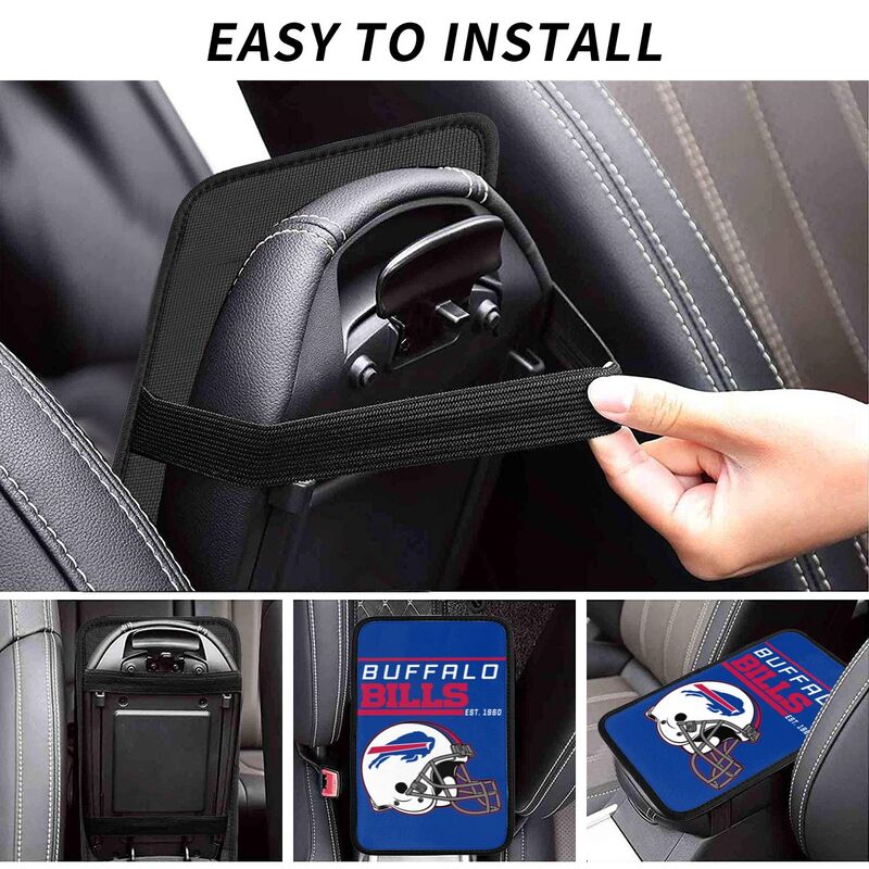 Buffalo Bills Print car armrest box cushion armrest protective cover